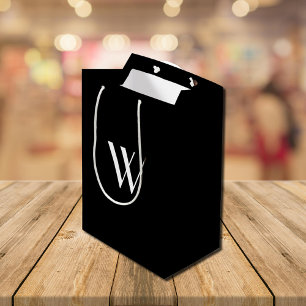 Your monogram in black&white    medium gift bag
