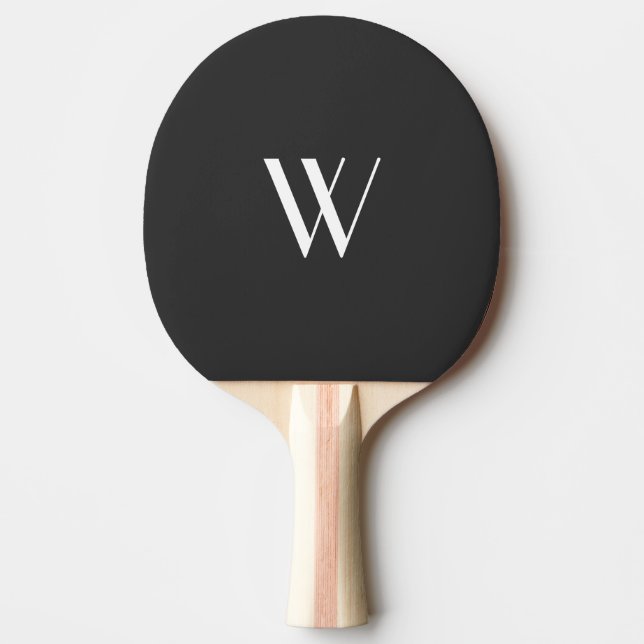 Your monogram in black&white     ping pong paddle (Front)