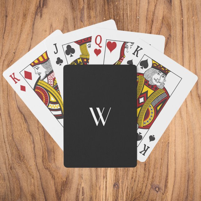 Your monogram in black&white    playing cards (Creator Uploaded)