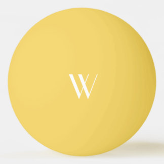 Your monogram in yellow ping pong ball