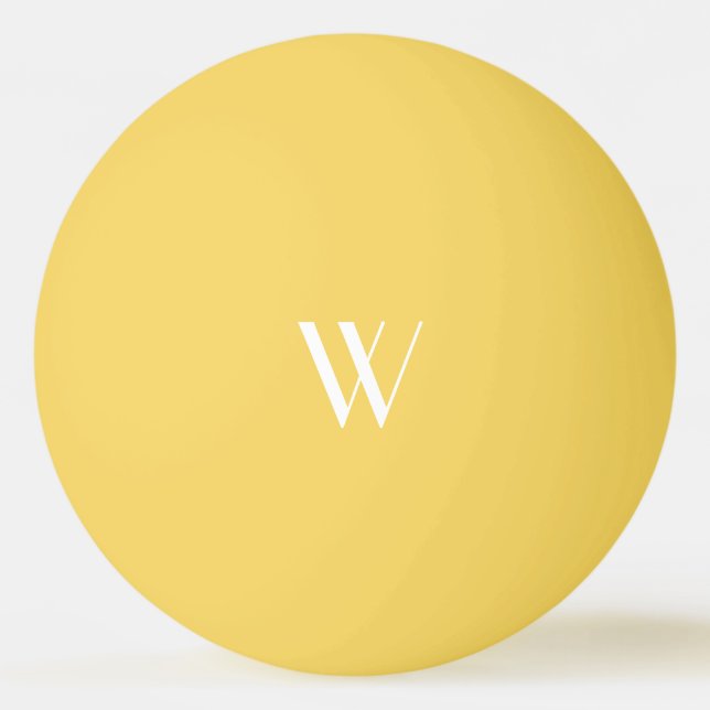 Your monogram in yellow ping pong ball (Front)