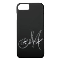 YOUR MONOGRAM INITIALS | SIMPLE BLACK GREY