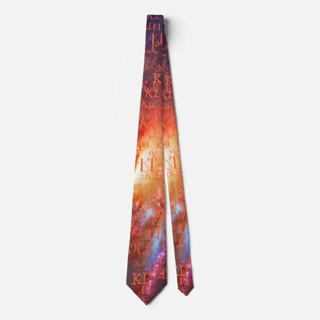 Your monogram M106 Spiral Galaxy dress-down Tie (Front)
