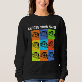 Your Mood To Choose Grumpy Rude Cat Theme Sweatshirt