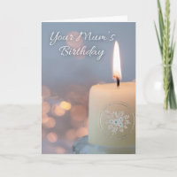 Your Mums Birthday Remembrance with Candle