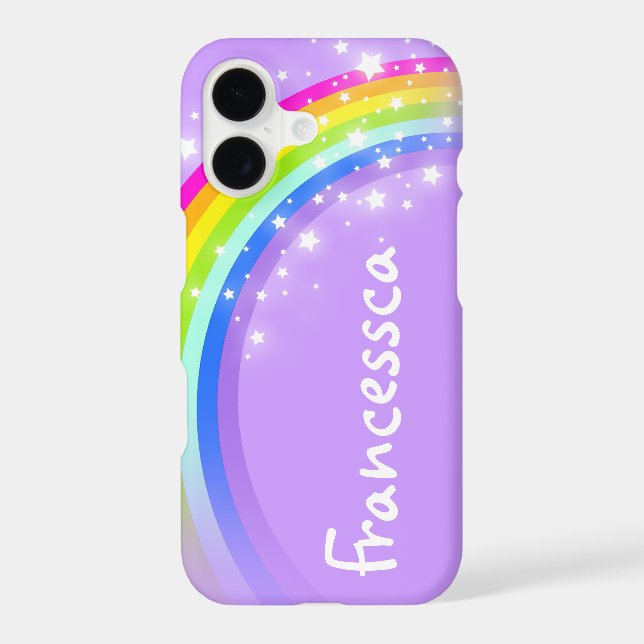 Your name (10 letter) rainbow violet iphone case (Back)