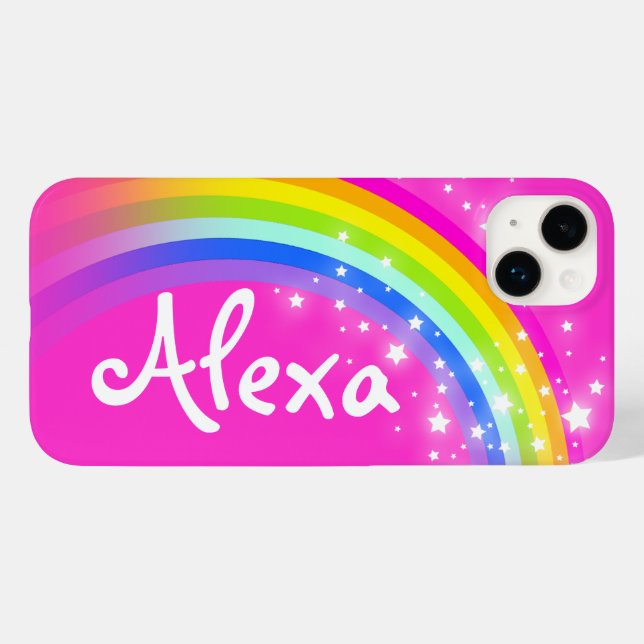Your name 5 letter rainbow pink  Case-Mate iPhone case (Back (Horizontal))