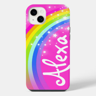 Your name 5 letter rainbow pink iPhone case