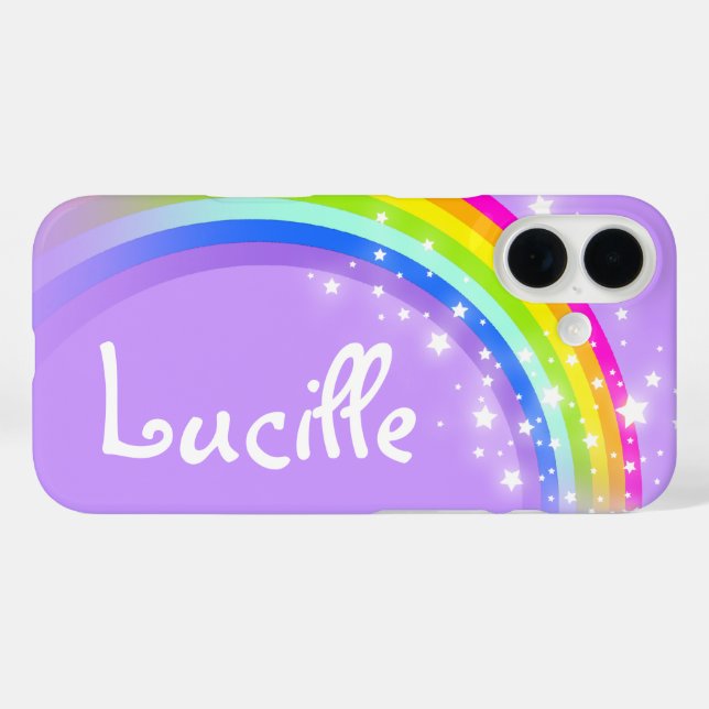 Your name (6-7 letter) rainbow violet iphone case (Back (Horizontal))