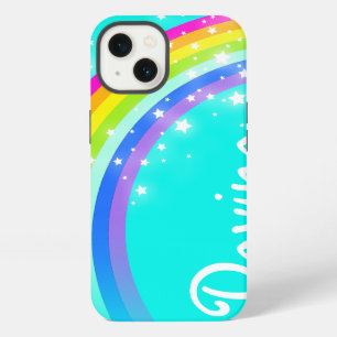 Your name 6 letter rainbow aqua  iPhone case