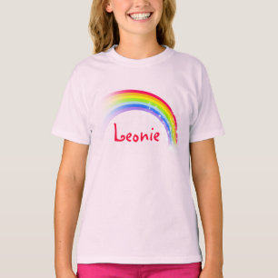 "Your name" (6 letter) rainbow pink red top