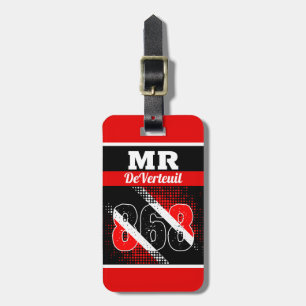 Your Name / 868 Dot Pattern Flag Luggage Tag