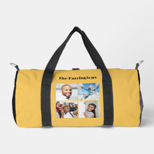 Your Name & 8 Photos Custom Colour Duffle Bag