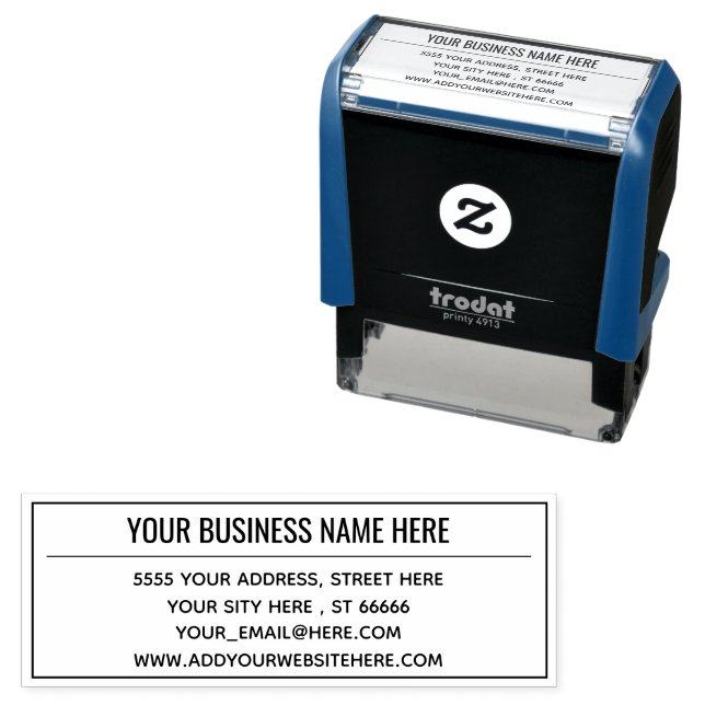 Your  Name Address Info Professional Design Stamp (In Situ)