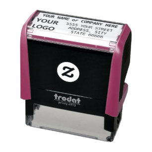 Your Name Address Logo Stamp - Custom Font / Colou