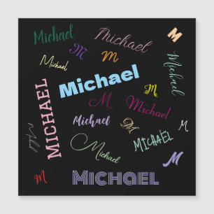 Your name and monogram custom pattern multicolor