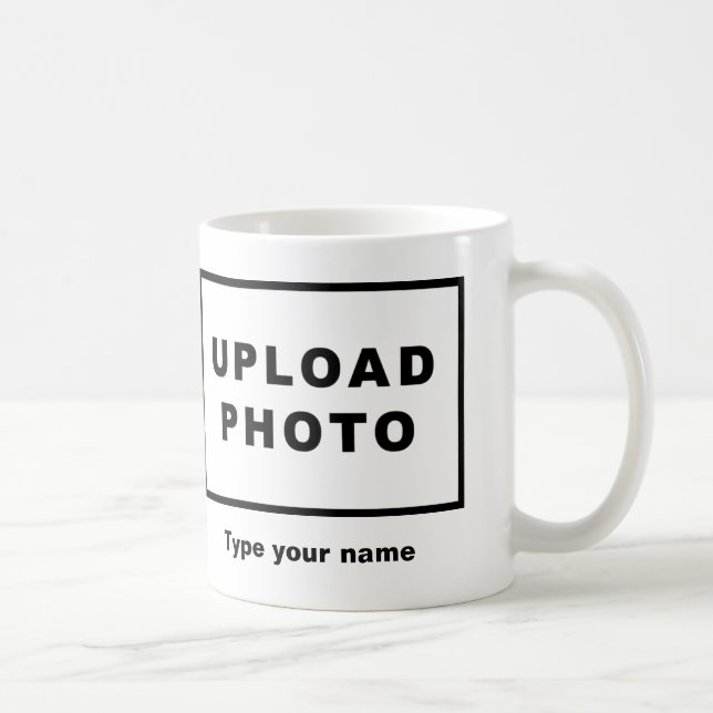 Your Name and Photo on White Mug (Right)