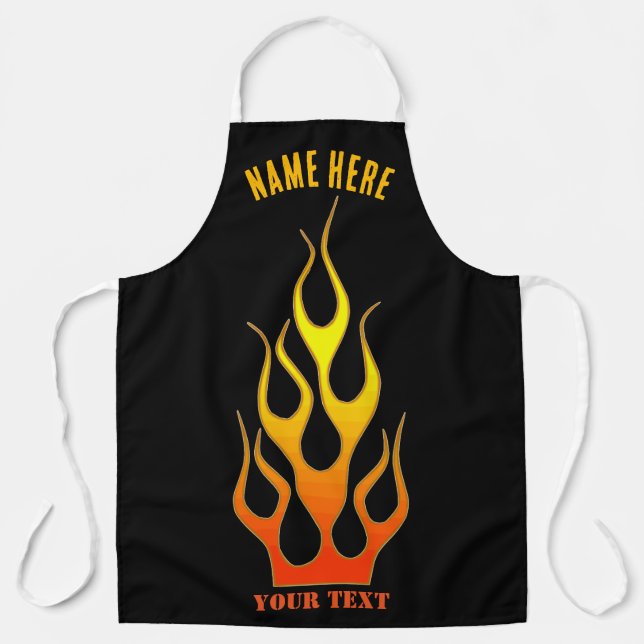 YOUR NAME and TEXT BBQ Apron (Front)