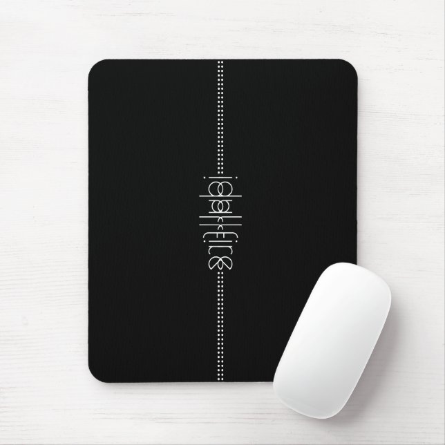 Your Name as Alien Glyphs Black Mouse Pad (With Mouse)