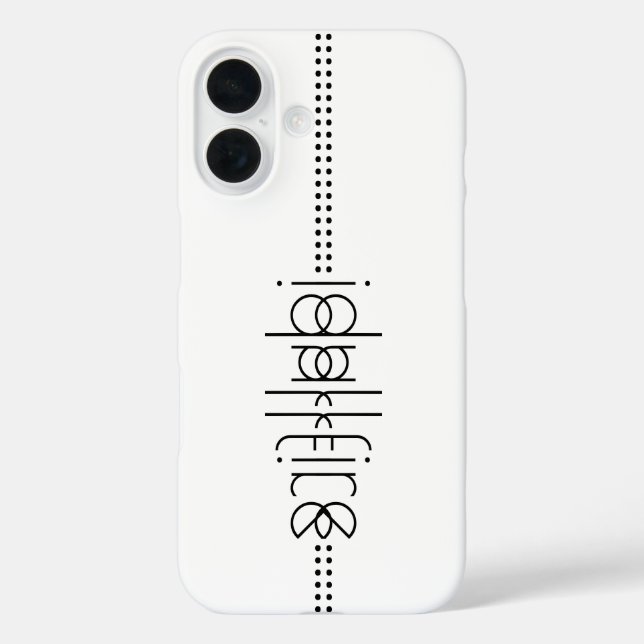 Your Name as Alien Glyphs Unique White Case-Mate iPhone Case (Back)