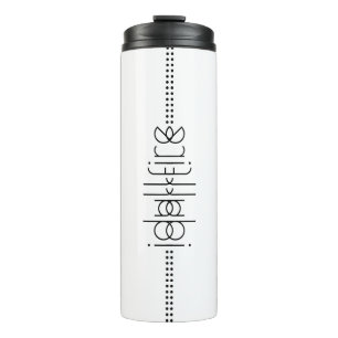 Your Name as Alien Glyphs Unique White Thermal Tumbler