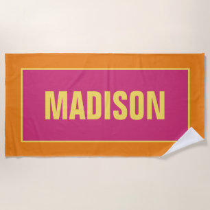 YOUR NAME beach towel