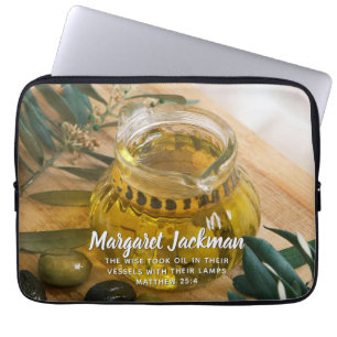 Your Name Bible Verse Laptop Sleeve