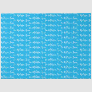 Your Name Blue Tissue Paper