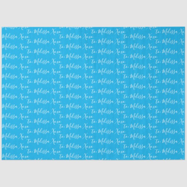 Your Name Blue Tissue Paper (Front)