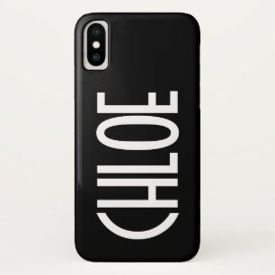 Your Name, Bold White Text   Black iPhone X Case