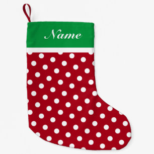 Your Name Christmas Stocking with Dots