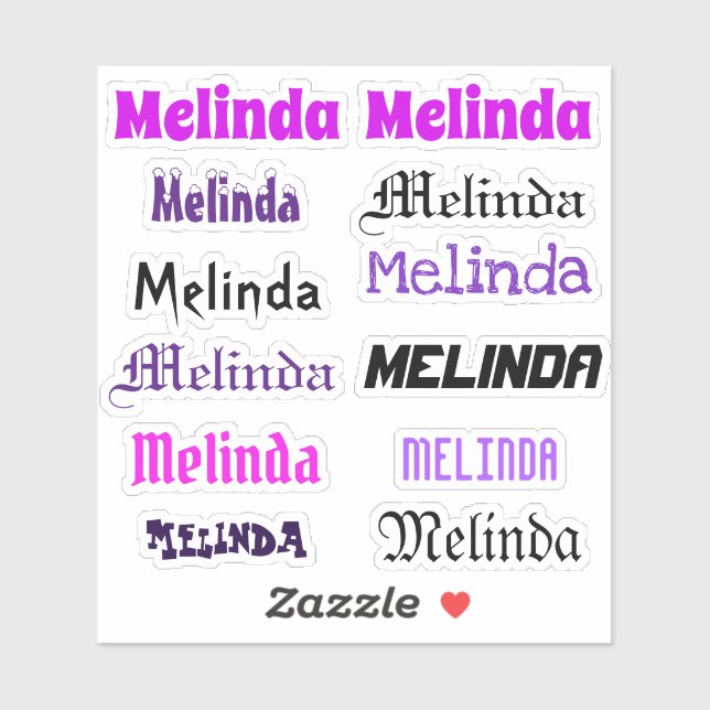 YOUR NAME Clear Stickers Window Laptop Car Decals (Sheet)