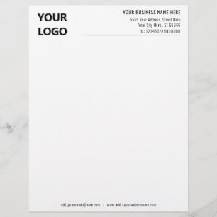 Your Name Company Logo Personalised Letterhead