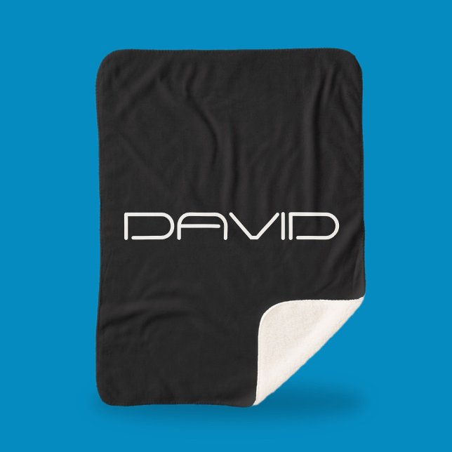 Your Name | Cool Stylised Customisable Text Sherpa Blanket (Creator Uploaded)