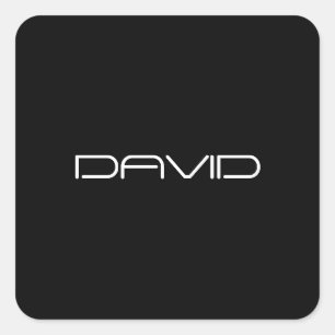 Your Name   Cool Stylised Customisable Text Square Sticker