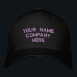 Your Name Custom Text and Colours Embroidered Cap<br><div class="desc">Choose Colour and Font - Design Your Own Personalised Embroidered Promotional Business or Baseball Hats with Custom Text - Add Your Text - Name - Company / Number / Letter / Slogan - Tagline / or Website , Phone , E-mail , Social Media Handle , Address , Logo - Photo...</div>
