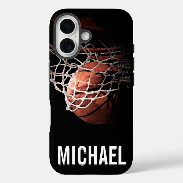 Your Name Customisable Basketball Artwork Case-Mate iPhone Case (Back)