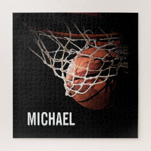Your Name Customisable Basketball Artwork Jigsaw Puzzle