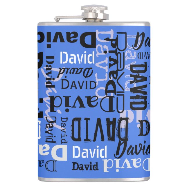 Your NAME Customisable Flask Alcohol Drinkware (Front)