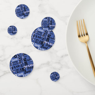 Your NAME Customisable Party Confetti Blue Mans