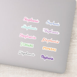 YOUR NAME customisable sheet of 10 decals