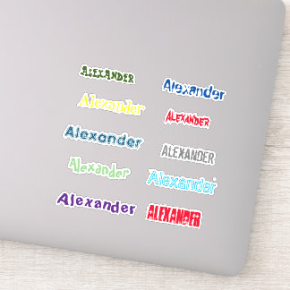YOUR NAME customisable sheet of 10 decals