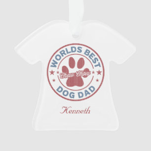 Your Name Dog Dad Chow Chow Ugly Sweater Ornament