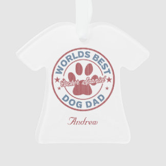 Your Name Dog Dad Cocker Spaniel Ugly Sweater Ornament