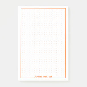 Your Name Dotted Grid Corporate Minimal Bronze Post-it Notes