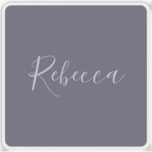 Your Name   Elegant Lavender Script on Hazy Purple