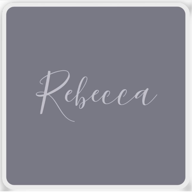 Your Name | Elegant Lavender Script on Hazy Purple (Front)