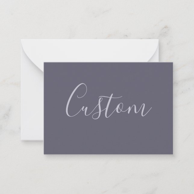 Your Name | Elegant Lavender Script on Hazy Purple Card (Front)