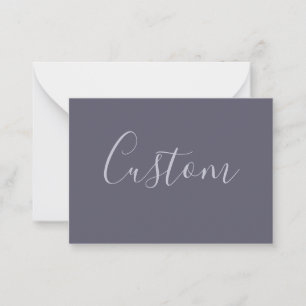 Your Name   Elegant Lavender Script on Hazy Purple Card
