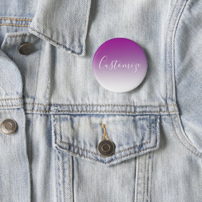 Your Name | Elegant Script 6 Cm Round Badge (In Situ)